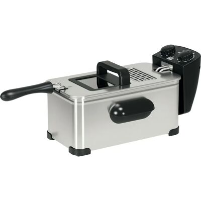 HOMCOM - 3 Litre Deep Fat Fryer - Black/Silver HOMCOM - 3 Litre Deep Fat Fryer - Black/Silver