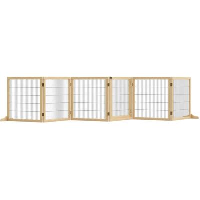 PawHut Pet Gate - Foldable Wooden Playpen - 432cm PawHut Pet Gate - Foldable Wooden Playpen - 432cm