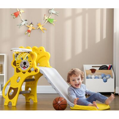 AIYAPLAY Kids Slide - 2-in-1 Indoor Play with Basketball - 18-36 Months AIYAPLAY Kids Slide - 2-in-1 Indoor Play with Basketball - 18-36 Months