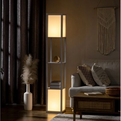 HOMCOM White Dual Light Floor Lamp - Floor Lamp HOMCOM White Dual Light Floor Lamp - Floor Lamp