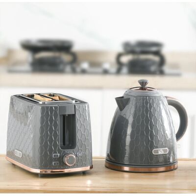 HOMCOM Kettle and Toaster Set - Grey HOMCOM Kettle and Toaster Set - Grey
