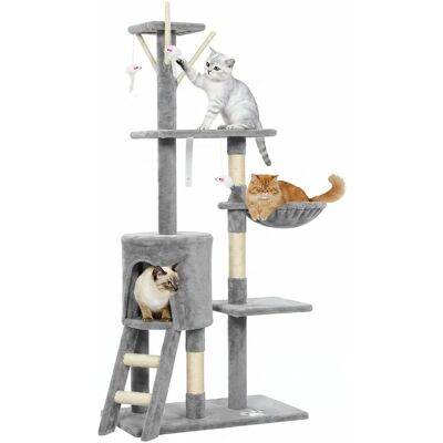 PawHut - Kitty Activity Centre - Grey - 5-tier - Cat Tree PawHut - Kitty Activity Centre - Grey - 5-tier - Cat Tree