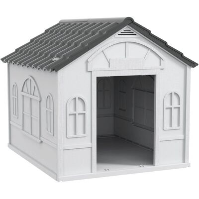PawHut - Weather-Resistant - Grey - Large - Dog House PawHut - Weather-Resistant - Grey - Large - Dog House