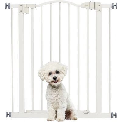 PawHut - 74-80cm Adjustable Metal Pet Gate - Pet Gate PawHut - 74-80cm Adjustable Metal Pet Gate - Pet Gate