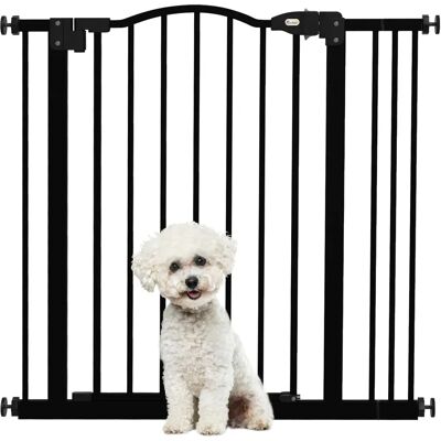 PawHut - 74-87cm - Black - Pet Gate PawHut - 74-87cm - Black - Pet Gate