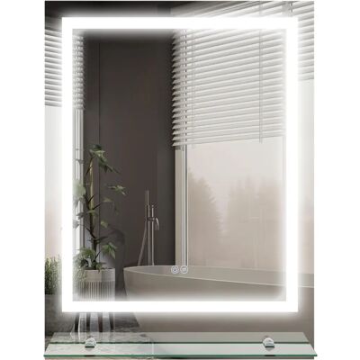 kleankin Dimmable Bathroom Mirror - 3 Colors - Defogging Film kleankin Dimmable Bathroom Mirror - 3 Colors - Defogging Film