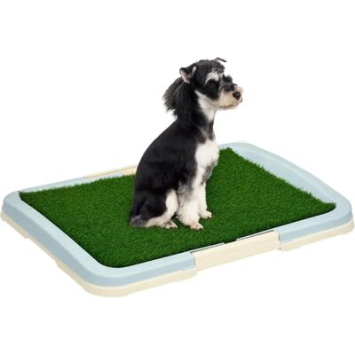 PawHut Dog Toilet Indoor - Artificial Grass, Grid Panel, Tray - Dog Toilet PawHut Dog Toilet Indoor - Artificial Grass, Grid Panel, Tray - Dog Toilet