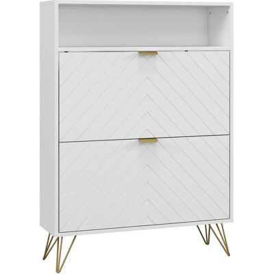 HOMCOM - Slim Cabinet - White - Slim - Shoe Storage Cabinet HOMCOM - Slim Cabinet - White - Slim - Shoe Storage Cabinet