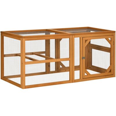 PawHut Wooden Chicken Coop - Perches & Doors for 2-4 Chickens PawHut Wooden Chicken Coop - Perches & Doors for 2-4 Chickens
