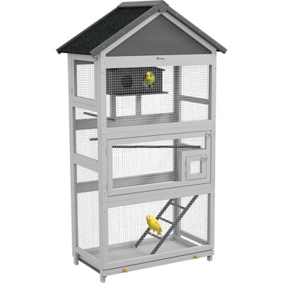 PawHut - Bird Cage - Grey PawHut - Bird Cage - Grey