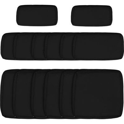 Outsunny - Garden Rattan Sofa Set - Black - Garden Furniture Set Outsunny - Garden Rattan Sofa Set - Black - Garden Furniture Set