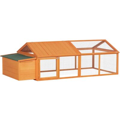 PawHut Wooden Chicken Coop with Nesting Box - Openable Roof for 4-8 Chickens PawHut Wooden Chicken Coop with Nesting Box - Openable Roof for 4-8 Chickens