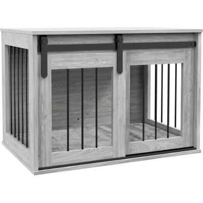 PawHut - Dog Crate - Grey - Medium - Dog Crate PawHut - Dog Crate - Grey - Medium - Dog Crate