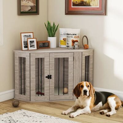 PawHut - Dog Crate Furniture - Walnut Brown - Dog Crate PawHut - Dog Crate Furniture - Walnut Brown - Dog Crate