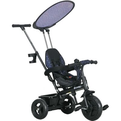 HOMCOM 6-in-1 Dark Blue 5-point harness Removable canopy Tricycle HOMCOM 6-in-1 Dark Blue 5-point harness Removable canopy Tricycle
