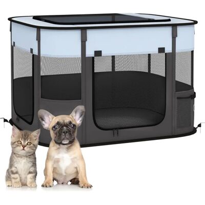 PawHut - Portable Pet Pen - Grey - Multi-Pet - Pet Pen PawHut - Portable Pet Pen - Grey - Multi-Pet - Pet Pen