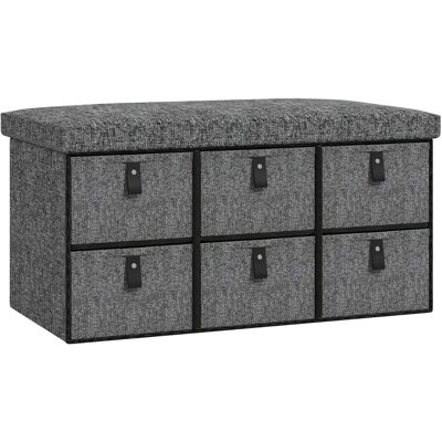 HOMCOM Model - Fabric Drawers Shoe Storage Bench - Shoe Bench HOMCOM Model - Fabric Drawers Shoe Storage Bench - Shoe Bench