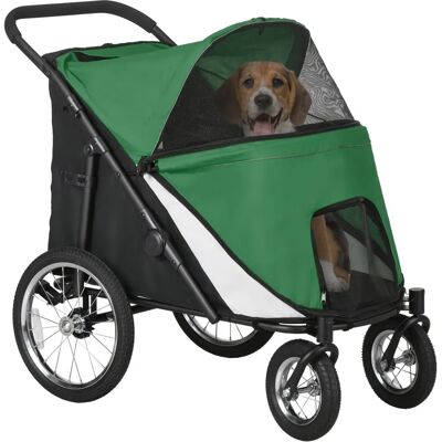 PawHut - Foldable Stroller - Green - M/L - Pet Stroller PawHut - Foldable Stroller - Green - M/L - Pet Stroller