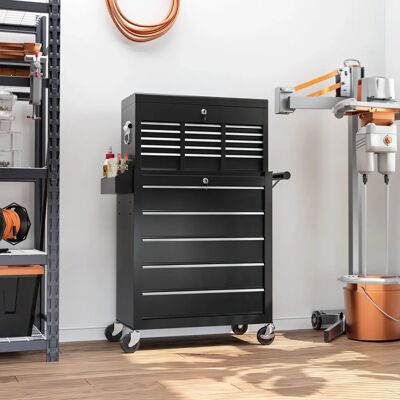 HOMCOM - Rolling Tool Chest - Lockable - Tool Chest HOMCOM - Rolling Tool Chest - Lockable - Tool Chest