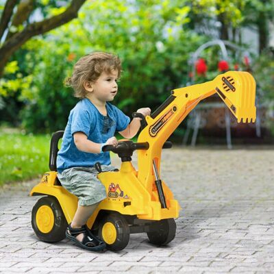 HOMCOM - 2 in 1 Kids Ride On Tractor - Yellow - Ride-on toy HOMCOM - 2 in 1 Kids Ride On Tractor - Yellow - Ride-on toy