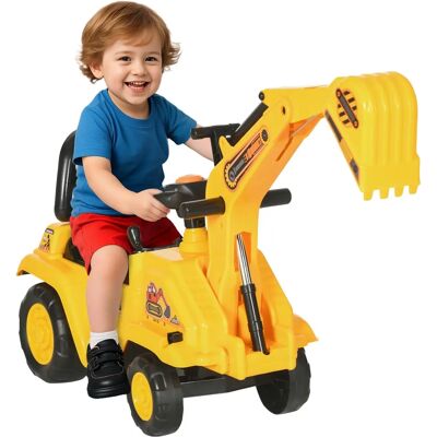 HOMCOM - 2 in 1 Kids Ride On Tractor - Yellow - Ride-on toy HOMCOM - 2 in 1 Kids Ride On Tractor - Yellow - Ride-on toy