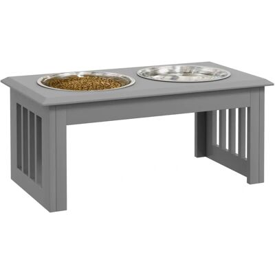 PawHut - Raised Dog Bowls - Elevated - Stainless Steel - Feeder PawHut - Raised Dog Bowls - Elevated - Stainless Steel - Feeder