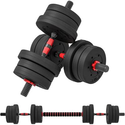 HOMCOM 20kg Adjustable 2 IN 1 Barbell Dumbbells Weight Set - Fitness HOMCOM 20kg Adjustable 2 IN 1 Barbell Dumbbells Weight Set - Fitness