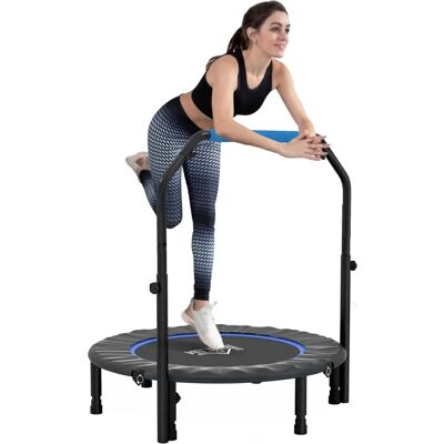 HOMCOM 40" Foldable Mini Fitness Trampoline - Fitness Trampoline HOMCOM 40" Foldable Mini Fitness Trampoline - Fitness Trampoline