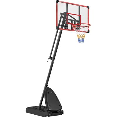 SPORTNOW Adjustable Basketball Hoop - 2.4-2.9m, Red SPORTNOW Adjustable Basketball Hoop - 2.4-2.9m, Red