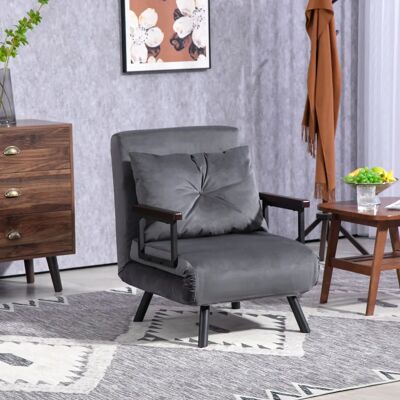 HOMCOM Click Clack Single Chair Bed Settee - Chair Bed HOMCOM Click Clack Single Chair Bed Settee - Chair Bed