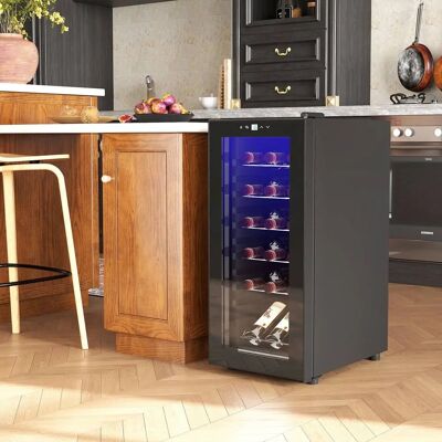 HOMCOM - 50L Undercounter Wine Cooler - 18 Bottles HOMCOM - 50L Undercounter Wine Cooler - 18 Bottles