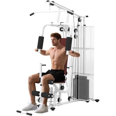 HOMCOM White Multifunction Home Gym - Weight Training Station HOMCOM White Multifunction Home Gym - Weight Training Station