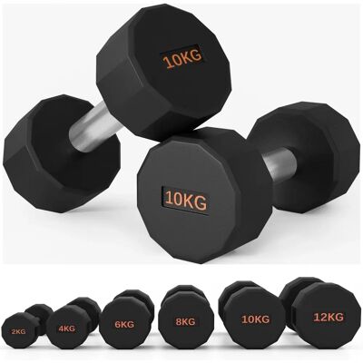 SPORTNOW Dumbbells 12-Sided Weights Set - 2 x 10kg SPORTNOW Dumbbells 12-Sided Weights Set - 2 x 10kg