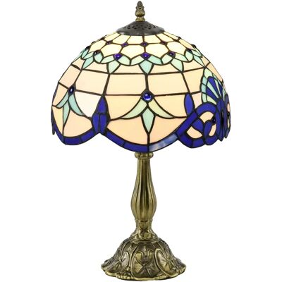 HOMCOM Handmade Antique Stained Glass Bedside Table Lamp - Table Lamp HOMCOM Handmade Antique Stained Glass Bedside Table Lamp - Table Lamp