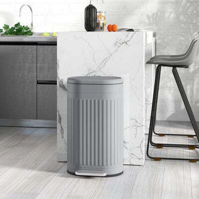 HOMCOM 30L Pedal Bin - Grey HOMCOM 30L Pedal Bin - Grey