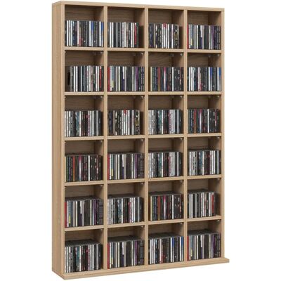 HOMCOM Media Storage Rack - Natural - 89x130.5cm - Storage Rack HOMCOM Media Storage Rack - Natural - 89x130.5cm - Storage Rack