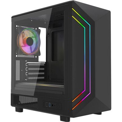 Vida Apollo M Micro ATX PC Case - Black - Tempered Glass Vida Apollo M Micro ATX PC Case - Black - Tempered Glass