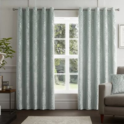 Cortinas con ojales Jacquard en relieve - Cortinas Cortinas con ojales Jacquard en relieve - Cortinas