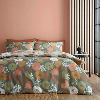 Fusion Yasmin Zestaw Poszwy na Kołdrę Zielony - Duvet Cover Bedding Set Fusion Yasmin Zestaw Poszwy na Kołdrę Zielony - Duvet Cover Bedding Set