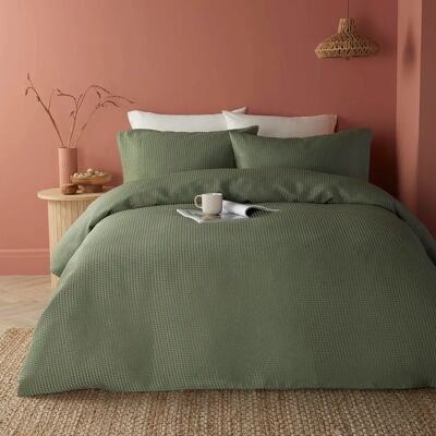 Serene Lindly Duvet Cover Bedding Set - Dark Green - Soft, Elegant, Easy Care Serene Lindly Duvet Cover Bedding Set - Dark Green - Soft, Elegant, Easy Care