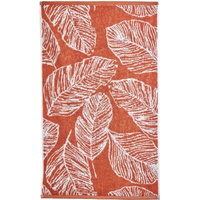 Serviette Fusion Matteo Jacquard - Imprimé de feuilles, 100 % coton Serviette Fusion Matteo Jacquard - Imprimé de feuilles, 100 % coton