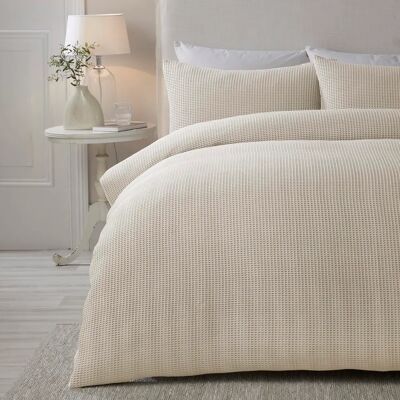 Serene Lindly Textured Waffle Duvet Cover Bedding Set - Sängkläder Serene Lindly Textured Waffle Duvet Cover Bedding Set - Sängkläder