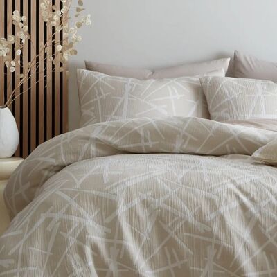 Appletree Otto Textured Geometric Duvet Cover Set - Beddengoed Appletree Otto Textured Geometric Duvet Cover Set - Beddengoed