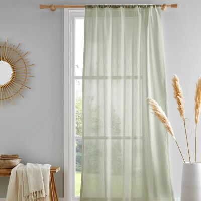 Drift Home Kayla Voile Curtain - Recycled Polyester - Natural Linen - Easy Install Drift Home Kayla Voile Curtain - Recycled Polyester - Natural Linen - Easy Install