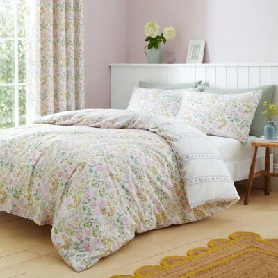 Dreams & Drapes Edith Floral Set Biancheria Letto Lilla - Set di biancheria Dreams & Drapes Edith Floral Set Biancheria Letto Lilla - Set di biancheria