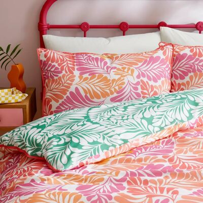 Juego de ropa de cama reversible Carmen Leaf de Appletree - Juego de cama Juego de ropa de cama reversible Carmen Leaf de Appletree - Juego de cama