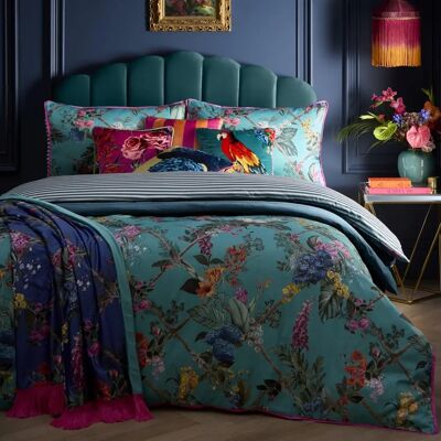 Laurence Llewelyn-Bowen Cotswold Fantasia Floral Stripe Sängklädesset - Sängkläder Laurence Llewelyn-Bowen Cotswold Fantasia Floral Stripe Sängklädesset - Sängkläder