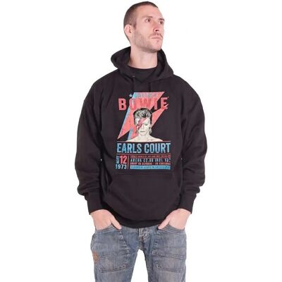 Svart David Bowie Earls Court '73 hoodie - Hoodie Svart David Bowie Earls Court '73 hoodie - Hoodie