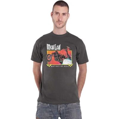 Meat Loaf Bat Out Of Hell Rektangel T-shirt - T-shirt Meat Loaf Bat Out Of Hell Rektangel T-shirt - T-shirt