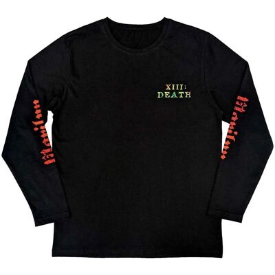 Marilyn Manson X111 Death Logo Long Sleeve T-Shirt - T-Shirt Marilyn Manson X111 Death Logo Long Sleeve T-Shirt - T-Shirt